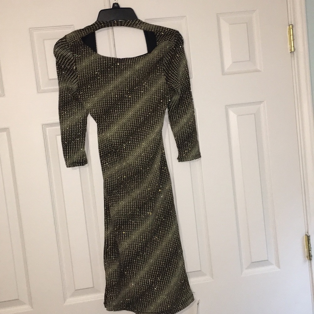 Glitter Dress with Open Back